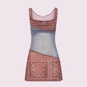 Miaou Ginger Dress in Periwinkle Paisley Medium